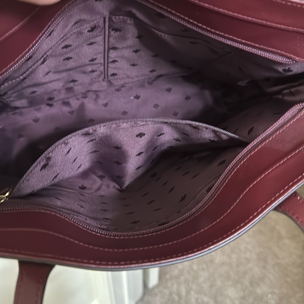 Kate Spade Purple/Maroon Medium sized tote. - Picture 11 of 13
